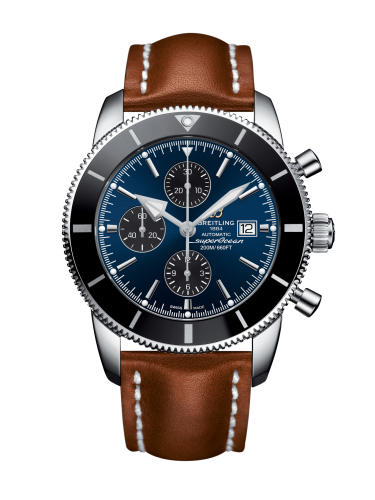 Breitling Superocean Heritage II 46 Chronograph Paslanmaz Çelik / Siyah / Bue / Calf / Pin, referans A1331212/C968/439X/A20BA.1