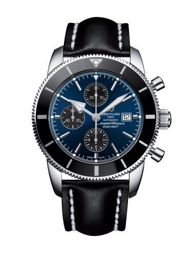 Breitling Superocean Heritage II 46 Chronograph Paslanmaz Çelik / Siyah / Mavi / Calf / Pin, referans A1331212/C968/441X/A20BA.1