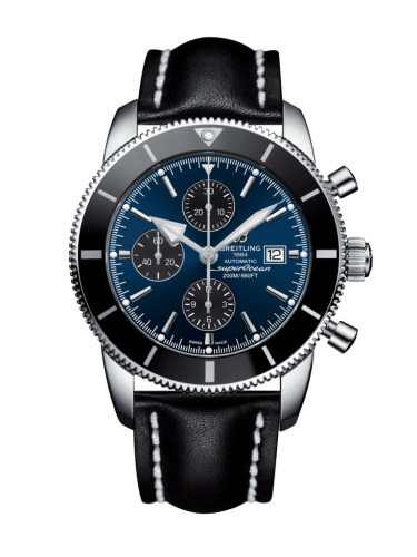 Breitling Superocean Heritage II 46 Chronograph Paslanmaz Çelik / Siyah / Mavi / Calf / Folding, referans A1331212/C968/442X/A20D.1