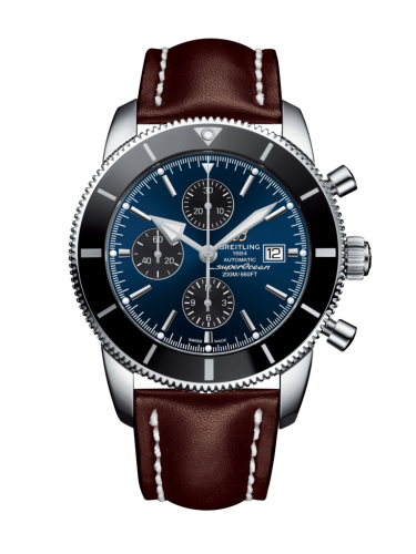 Breitling Superocean Heritage II 46 Chronograph Paslanmaz Çelik / Siyah / Mavi / Calf / Folding, referans A1331212/C968/444X/A20D.1