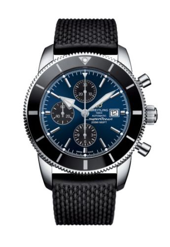 Breitling Superocean Heritage II 46 Chronograph Paslanmaz Çelik / Siyah / Mavi /  Kauçuk / Folding, referans A13312121C1S1