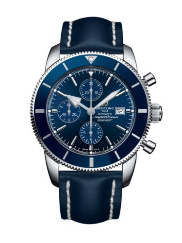 Breitling Superocean Heritage II 46 Chronograph Paslanmaz Çelik / Mavi / Mavi /  Calf / Pin, referans A1331216/C963/101X/A20BA.1