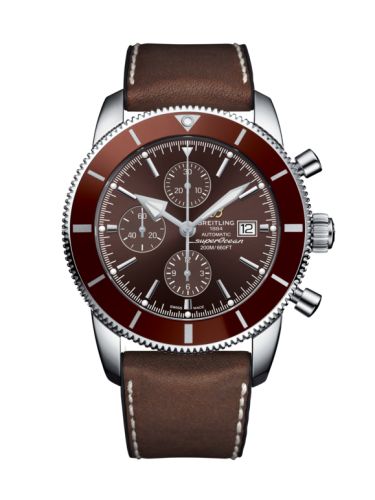 Breitling Superocean Heritage II 46 Chronograph Paslanmaz Çelik / Bronze / Bronze /  Leather Kauçuk, referans A1331233/Q616/295S/A20D.2