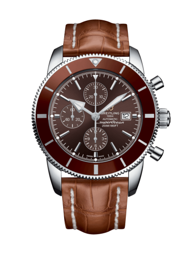 Breitling Superocean Heritage II 46 Chronograph Paslanmaz Çelik / Bronze / Bronze /  Croco / Pin, referans A1331233/Q616/754P/A20BA.1