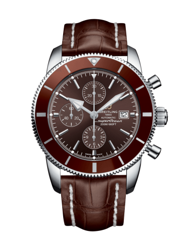 Breitling Superocean Heritage II 46 Chronograph Paslanmaz Çelik / Bronze / Bronze /  Croco / Folding, referans A1331233/Q616/757P/A20D.1
