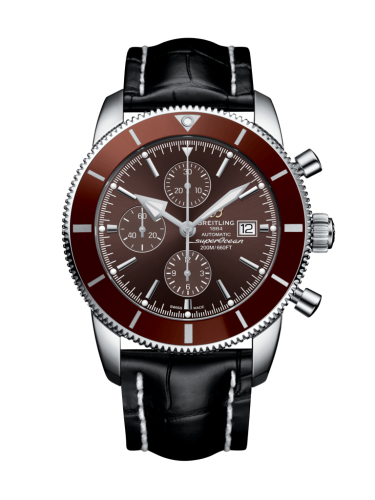Breitling Superocean Heritage II 46 Chronograph Paslanmaz Çelik / Bronze / Bronze /  Croco / Folding, referans A1331233/Q616/761P/A20D.1