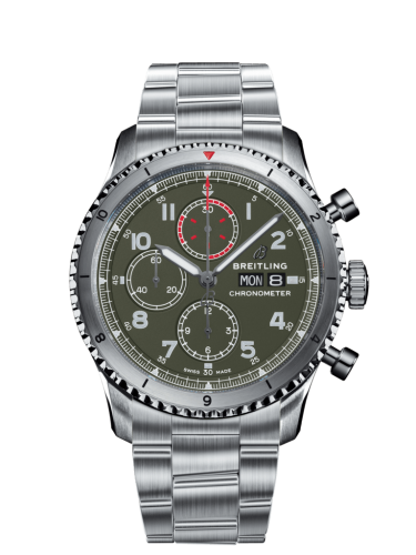 Aviator 8 Chronograph 43 Paslanmaz Çelik / Curtiss Warhawk / Bilezik