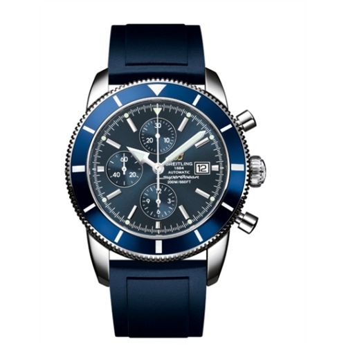 Breitling Superocean Heritage 46 Chronograph Paslanmaz Çelik / Mavi / Mavi / Kauçuk, referans A1332016.C758.139S