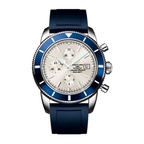 Breitling Superocean Heritage 46 Chronograph Paslanmaz Çelik / Mavi / Stratus Gümüş / Kauçuk, referans A1332016.G698.139S
