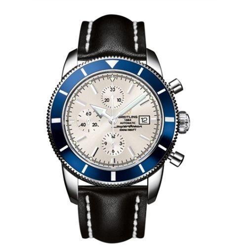 Breitling Superocean Heritage 46 Chronograph Paslanmaz Çelik / Mavi / Stratus Gümüş / Calf, referans A1332016.G698.441X