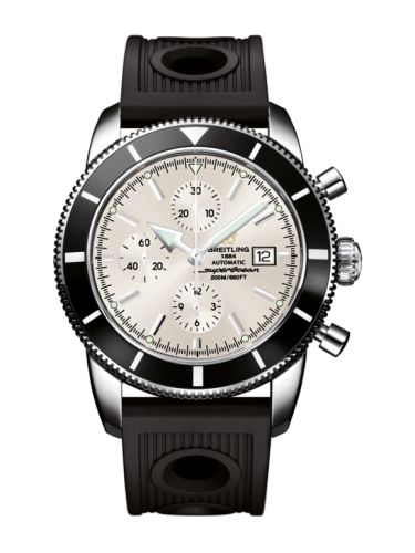 Breitling Superocean Heritage 46 Chronograph Paslanmaz Çelik / Siyah / Stratus Gümüş / Kauçuk, referans A1332024.G698.201S