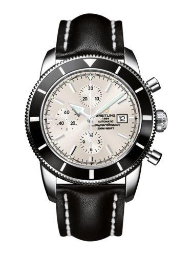 Breitling Superocean Heritage 46 Chronograph Paslanmaz Çelik / Siyah / Stratus Gümüş / Calf, referans A1332024.G698.441X