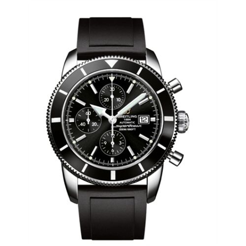 Breitling Superocean Heritage 46 Chronograph Paslanmaz Çelik / Siyah / Siyah / Kauçuk, referans A1332024.B908135S