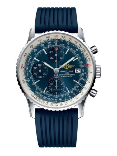 Breitling Navitimer Heritage Paslanmaz Çelik / Aurora Mavi / Kauçuk 42mm, referans A1332412.C942.273S