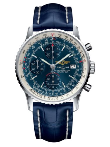 Breitling Navitimer Heritage Paslanmaz Çelik / Aurora Mavi / Croco 42mm, referans A1332412.C942.731P