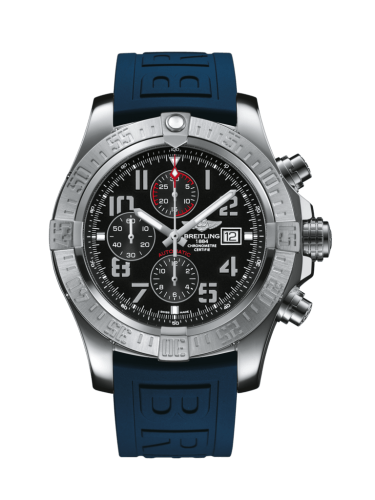 Super Avenger II Stainless Steel / Volcano Black / Rubber / Folding 48 mm