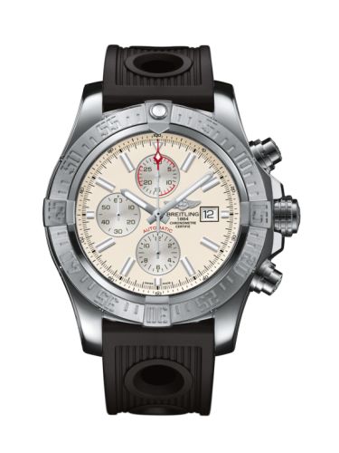 Breitling Super Avenger II Paslanmaz Çelik / Stratus Gümüş / Kauçuk 48mm, referans A1337111/G779/201S