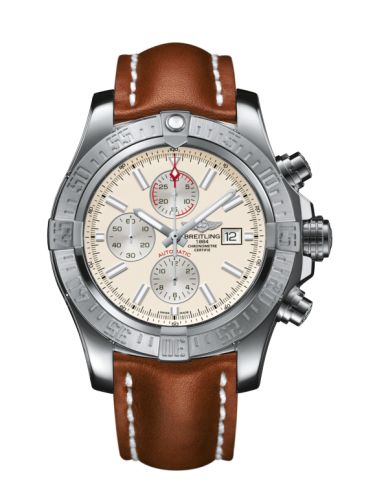Breitling Super Avenger II Paslanmaz Çelik / Stratus Gümüş / Calf / Pin 48mm, referans A1337111/G779/439X/A20BA.1