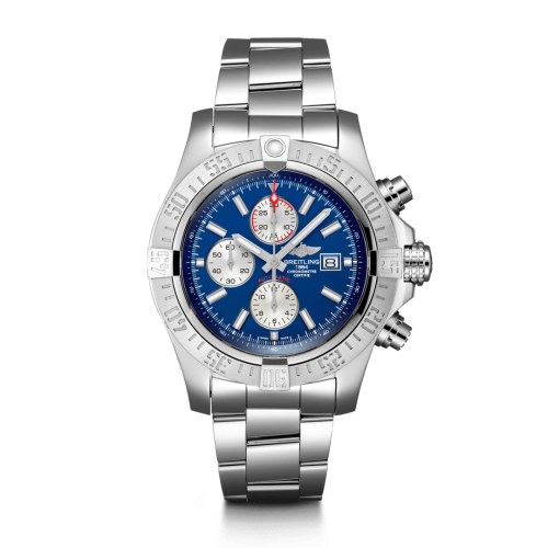 Breitling Super Avenger II Paslanmaz Çelik / Mariner Mavi / Bilezik 48mm, referans A13371111C1A1