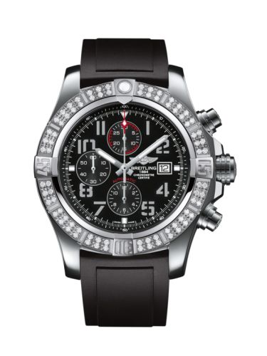 Breitling Super Avenger II Paslanmaz Çelik / Elmas / Volcano Siyah / Kauçuk / Pin 48mm, referans A1337153/BC28/135S