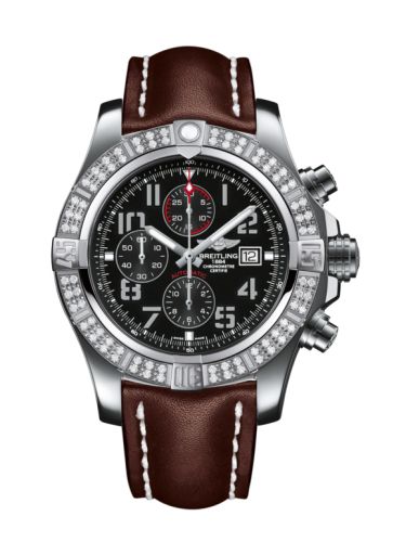 Breitling Super Avenger II Paslanmaz Çelik / Elmas / Volcano Siyah / Calf / Pin 48mm, referans A1337153/BC28/443X/A20BA.1