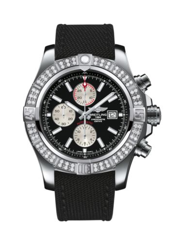Breitling Super Avenger II Paslanmaz Çelik / Elmas / Volcano Siyah / Military / Pin 48mm, referans A1337153/BC29/104W/A20BA.1