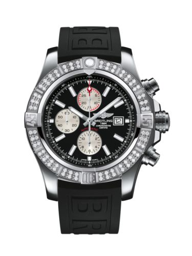 Breitling Super Avenger II Paslanmaz Çelik / Elmas / Volcano Siyah / Kauçuk / Folding 48mm, referans A1337153/BC29/154S