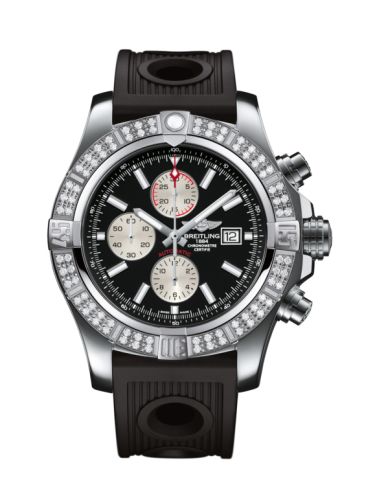 Breitling Super Avenger II Paslanmaz Çelik / Elmas / Volcano Siyah / Kauçuk / Pin 48mm, referans A1337153/BC29/201S