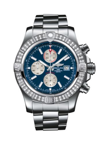 Breitling Super Avenger II Paslanmaz Çelik / Elmas / Mariner Mavi / Bilezik 48mm, referans A1337153/C871/168A