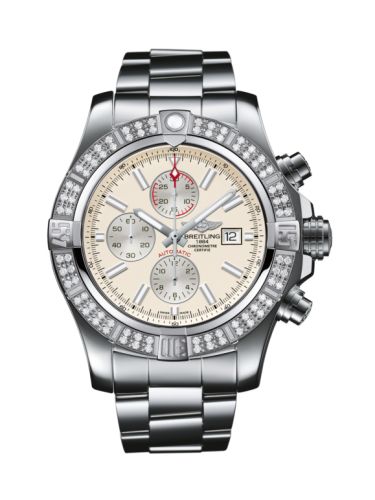 Breitling Super Avenger II Paslanmaz Çelik / Elmas / Stratus Gümüş / Bilezik 48mm, referans A1337153/G779/168A