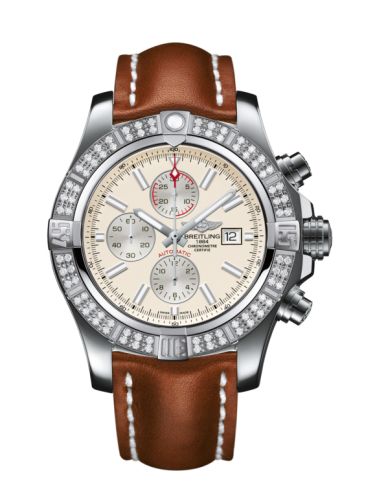 Breitling Super Avenger II Paslanmaz Çelik / Elmas / Stratus Gümüş / Calf / Pin 48mm, referans A1337153/G779/439X/A20BA.1