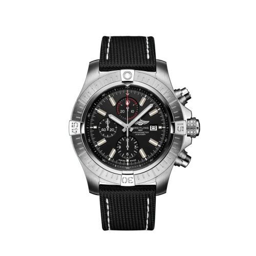 Breitling Avenger Chronograph 48 Paslanmaz Çelik / Siyah / Military / Pin, referans A13375101B1X1