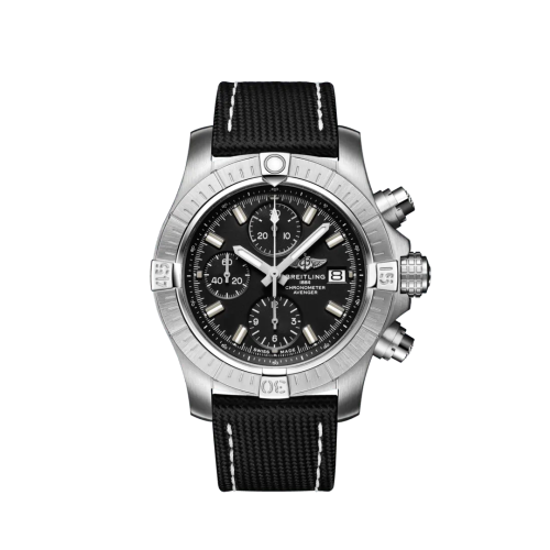 Breitling Avenger Chronograph 43 Paslanmaz Çelik / Siyah / Military / Folding, referans A13385101B1X2