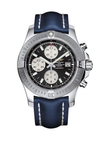 Colt Chronograph Automatic Paslanmaz Çelik / Volcano Siyah / Calf / Folding 44 mm