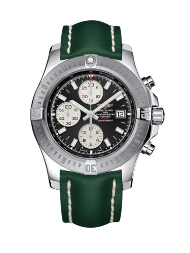 Colt Chronograph Automatic Paslanmaz Çelik / Volcano Siyah / Calf / Pin 44 mm
