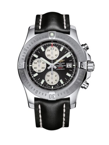 Colt Chronograph Automatic Paslanmaz Çelik / Volcano Siyah / Calf / Pin 44 mm
