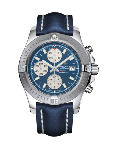 Colt Chronograph Automatic Paslanmaz Çelik / Mariner Mavi / Calf / Folding 44 mm