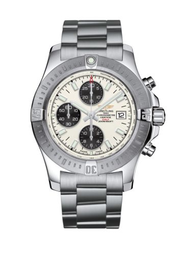 Breitling Colt Chronograph Automatic Paslanmaz Çelik / Stratus Gümüş / Bilezik 44mm, referans A13388111G1A1