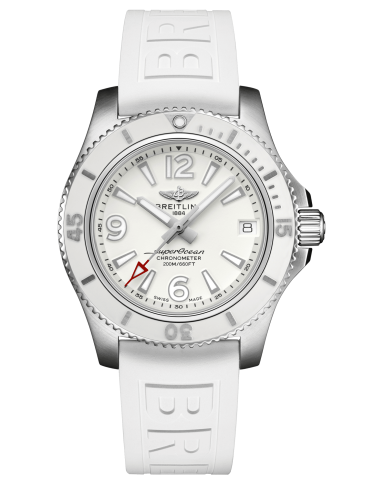 Breitling Superocean 36 Stainless Steel / White / Rubber / Pin, reference A17316D21A1S1