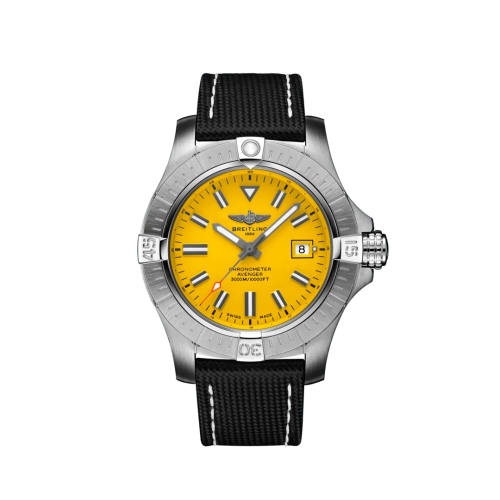 Breitling Avenger Automatic 45 Seawolf Paslanmaz Çelik / Sarı / Military / Pin, referans A17319101I1X1