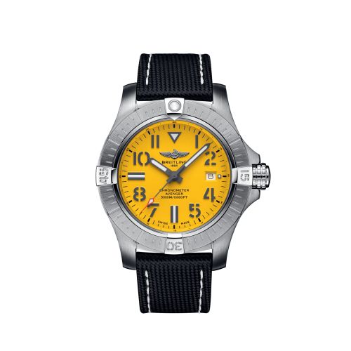 Breitling Avenger Automatic 45 Seawolf Paslanmaz Çelik / Sarı / eComm Exclusive, referans A17319101I2X1