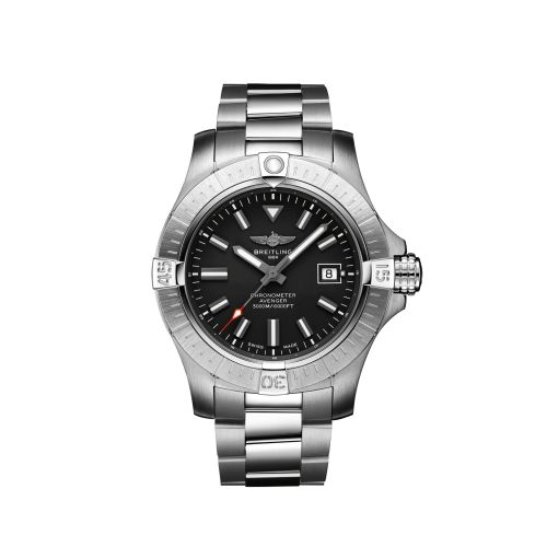 Breitling Avenger Automatic 45 Seawolf Paslanmaz Çelik / Siyah / Bilezik, referans A173192A1B1A1