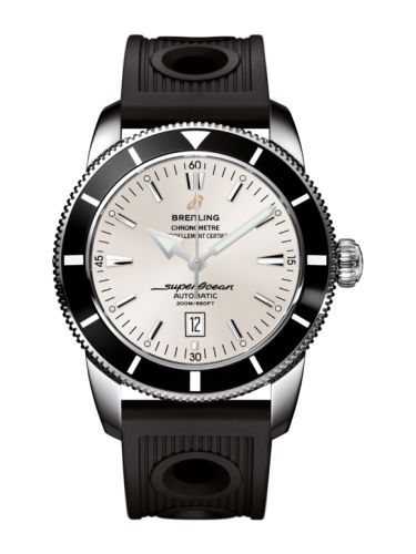 Breitling Superocean Heritage 46 Paslanmaz Çelik / Siyah / Stratus Gümüş / Kauçuk, referans A1732024.G642.201S