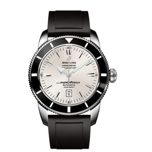 Breitling Superocean Heritage 46 Paslanmaz Çelik / Siyah / Stratus Gümüş / Kauçuk, referans A1732024.G642.135S