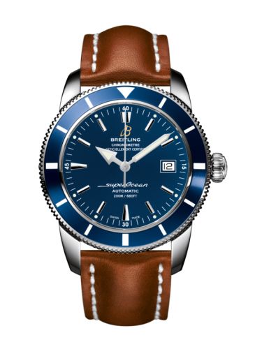 Breitling Superocean Heritage 42 Paslanmaz Çelik / Mavi / Gun Mavi / Calf, referans A1732116.C832.433X