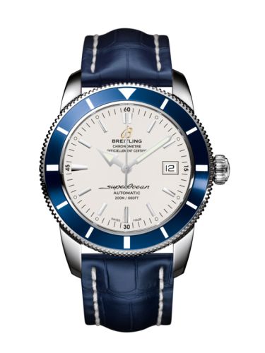 Breitling Superocean Heritage 42 Paslanmaz Çelik / Mavi / Stratus Gümüş / Croco, referans A1732116.G717.731P