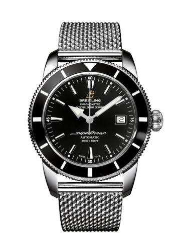 Breitling Superocean Heritage 42 Paslanmaz Çelik / Siyah / Volcano Siyah / Milanese, referans A1732124.BA61.154A