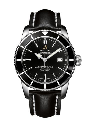 Breitling Superocean Heritage 42 Paslanmaz Çelik / Siyah / Volcano Siyah / Calf, referans A1732124.BA61.435X