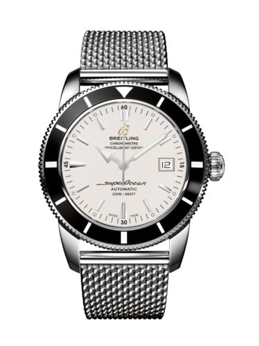 Breitling Superocean Heritage 42 Paslanmaz Çelik / Siyah / Stratus Gümüş / Milanese, referans A1732124.G717.154A