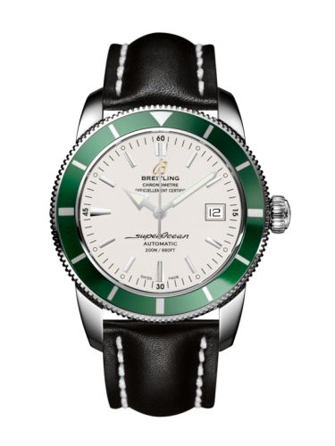 Breitling Superocean Heritage 42 Paslanmaz Çelik / Yeşil / Stratus Gümüş / Calf, referans A1732136.G717.435X